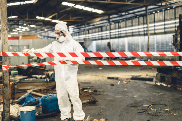 Professional Trauma Scene Cleanup technician working in Riverside, MO